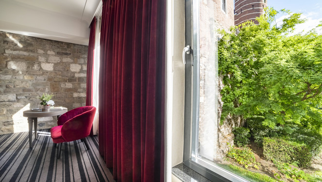 Vue depuis la Suite Deluxe à l’hôtel Liège Sélys